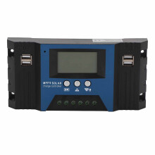Rialú Muirir PWM Rialaitheoir Gréine Taispeántas LCD Aschur MPPT USB Ard-Éifeachtúlachta Dé-MOS Ciorcad Frith-Shreabhadh Ar Ais Cosaint