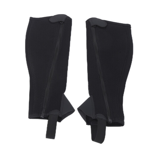 2 Stück Schwarze Flexible Mesh Half Chaps für Kinder, Größe CL 1