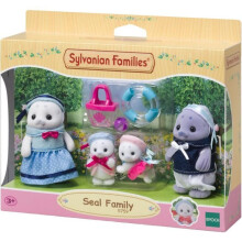 Gelenkige Familie - SYLVANIAN FAMILIES - Robbenfamilie - 4 Figuren und Strandaccessoires