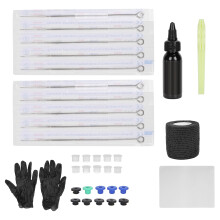 Ace de tatuaj medicale din oțel inoxidabil, kit de tatuaj pentru începători, set complet de tatuaj, ace de tatuaj de unică folosință pentru