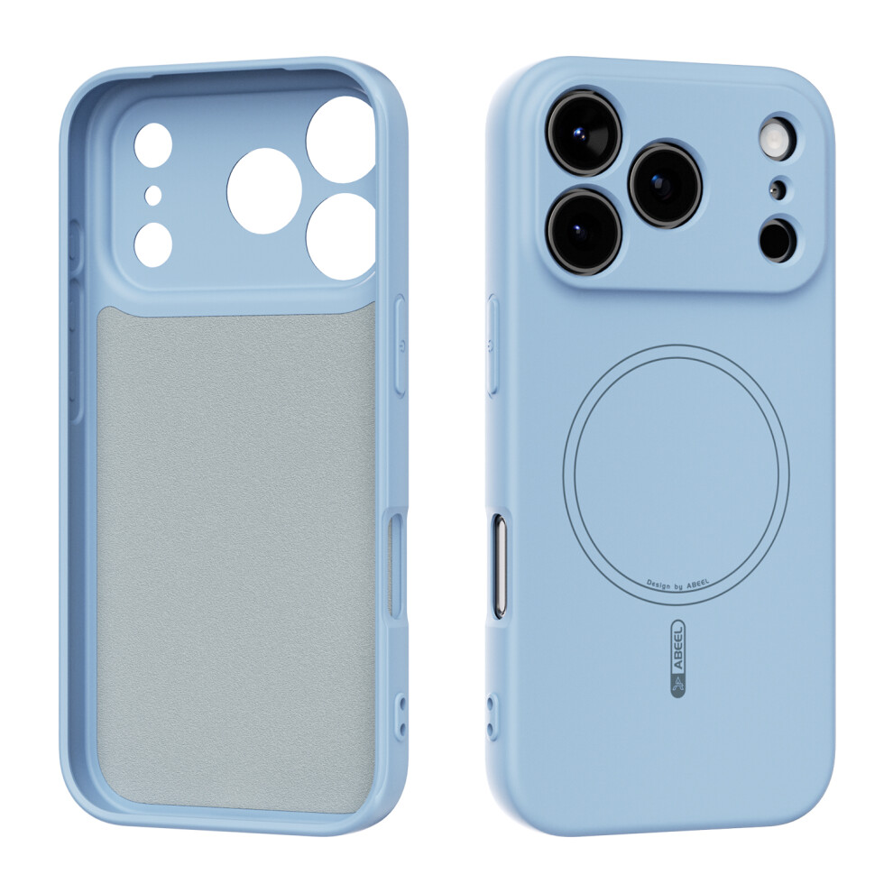(Sky ) Abeel For Iphone 17 Pro Case Compatible With Magsafe Skin Touch Liquid Silicone Phone Back Cover Blue 6914283948536