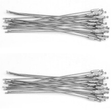40Pcs Stainless Steel Wire Key Chain Ring Holder Metal Cable Wire Lanyard with Screw Locking for Outdoors Hanging