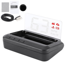 Tachimetro HUD per auto, display head-up con cavo OBD3In Monitor portatile per auto Temperatura dell'acqua Tensione della batteria Misurazione del