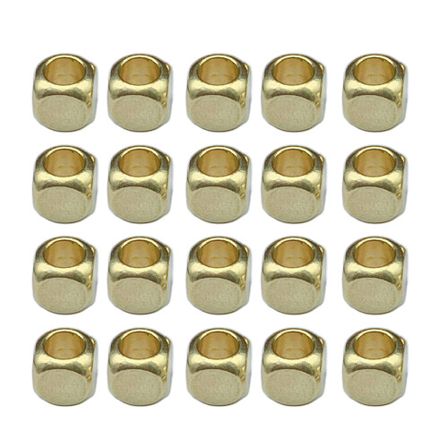 20 Stück-goldene quadratische Perlen 2