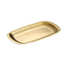 Koristeellinen pieni tarjotin kylpyhuoneen allaskaapille, elegantti soikea muotoilu ruostumattomasta teräksestä valmistettu peilikiillotettu