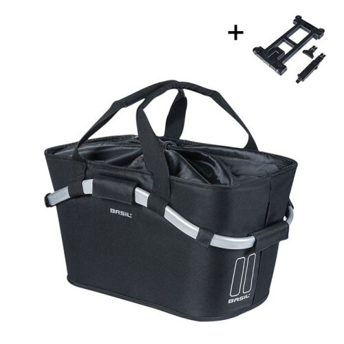 Panier arrière - BASIL - Classic Carry All - 22L - Fixation MIK - Noir