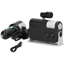 Altoparlante Bluetooth per auto con microfono integrato, qualità audio HiFi, trasmettitore FM wireless, chiamate in vivavoce, tecnologia di