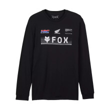 T-shirt Fox manches longues col rond X Honda Premium Noir