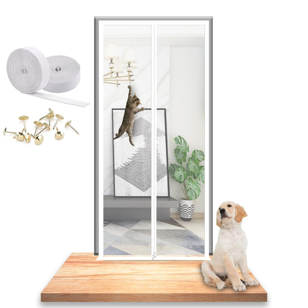 Petsafe Fly Screen Door, Prevent Cats From Escape (White, 90 X 220 Cm) 9426802229738