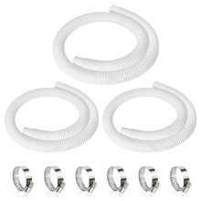 Manguera de Piscina de 3 Piezas de 1,25 Pulgadas, Mangueras Bomba Piscina Accesorias de 59 Pulgadas Largo para Bombas Filtro Piscina Sobre el Suelo de