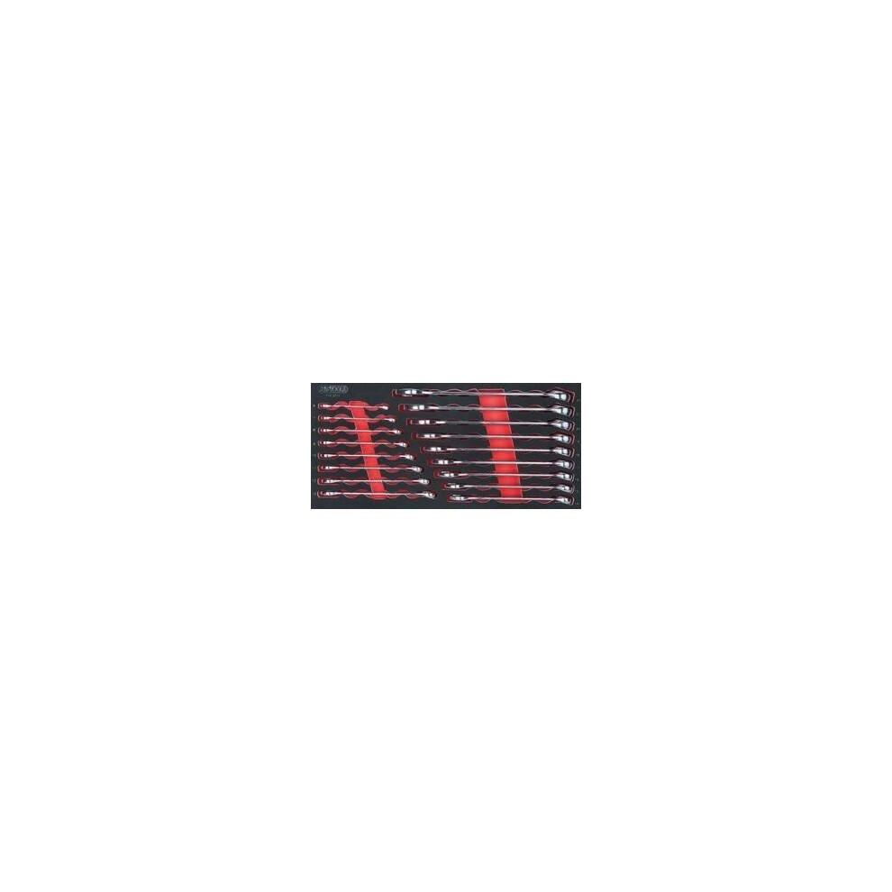 Module - Ks Tools - 713.2017 - Ultimate Mixed Keys Module - Module For Workshop Trolley - 17 Keys From 6 To 22 Mm - Size 1/3 4042146650479