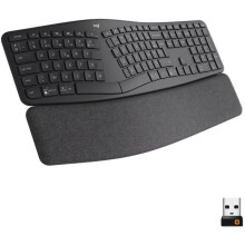 Tastiera - Senza fili - Logitech - ERGO K860 - AZERTY - Ergonomica con poggiapolsi - Nero