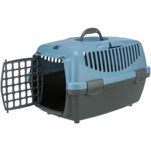 TRIXIE Caixa de transporte Capri 1 - XS : 32x31x48 cm - Cinza claro e azul - Para cão e gato