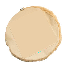 Haustierweiches, warmes, gepolstertes Schlafkissen mit Canvas-Tasche, Khaki, rund