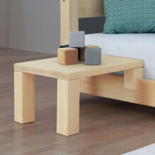 Mesa de cabeceira para fixar na cama - madeira natural - 23 x 32 x 41 cm
