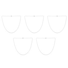 5X Jewelry Woman Chain, Stainless Steel "O" Necklace, Silver Color– 2 mm Wide – 65 cm Long