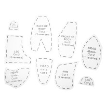 Memory Bear Sewing Kit Quilt Ruler Set Templates for Quilting and Sewing