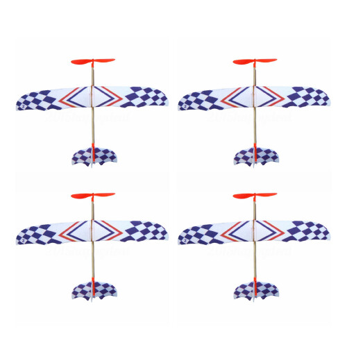 4X Elastic Rubber Band Powered DIY Foam Plane Model Kit Aircraft Educational Toy