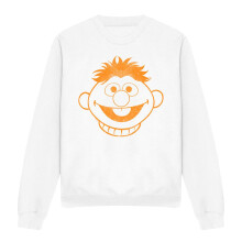 (S, White) Sesame Street Unisex Adult Ernie Sweatshirt