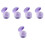 5Pcs Purple Portable Denture Container PP Retainer Case Travel Storage 6