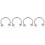 4Stk Körperpiercing Schmuck Nasenringe Silber Damen 6