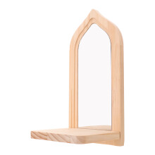 1Decoratieve Wandkaarsenhouder Met Spiegel En Display