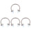 4Stk Körperpiercing Schmuck Nasenringe Silber Damen 4