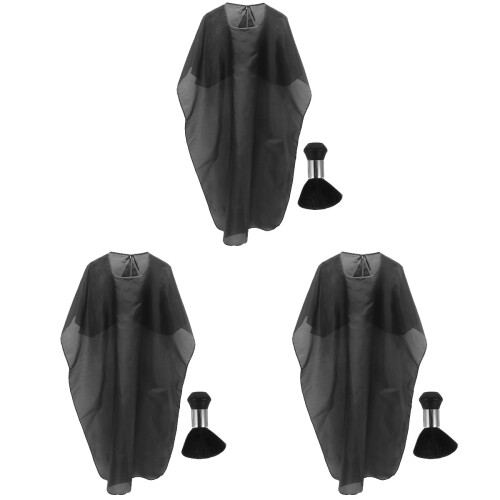 3Sets Haar Cape Smock Met Nekborstel Voor 2