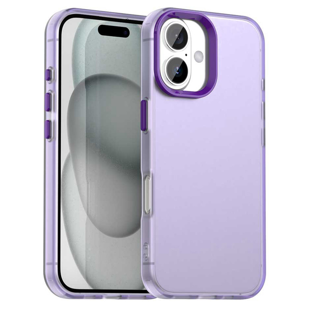 (Iphone 17, ) For Iphone 17 Case Pc+Tpu+Pet Matte Anti-Drop Phone Back Cover Purple 6914280177533