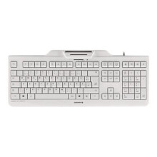 Teclado Cherry y lector de chips integrado (ID) Blanco
