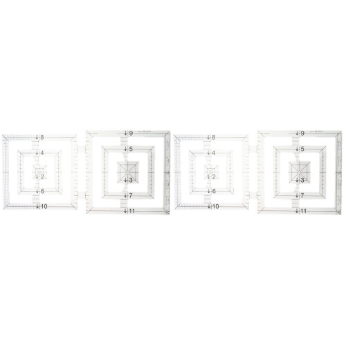 2Stk Transparentes Patchwork Lineal Quilting Ruler Craft 1