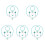 5Sets Resin Kinderschmuck Blau Halskette Geschenkset 4