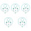 5Sets Resin Kinderschmuck Blau Halskette Geschenkset 5