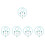 5Sets Resin Kinderschmuck Blau Halskette Geschenkset 7