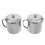 4Pièces Tasses À Café Anse Couvercle Pour Camping Argent 2