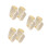 6Pcs Multi-Use Beige Batter Dispenser with Accurate Portion Control 6