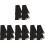 16Pièces Sangles Noires Crochet Et Boucle Multipurpose 4
