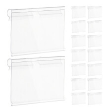 150Pièces Porte-Cartes PVC Transparent Clips Pour Organiser Rayonnages