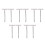 10Pièces Support Main Pour Directionnel Métal Argenté Portable 8
