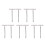 10Pièces Support Main Pour Directionnel Métal Argenté Portable 4