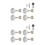 8X Quick Release Push Hood  Button Car Pin Bonnet Lock Fermo per Paraurti Fermi Argento 1