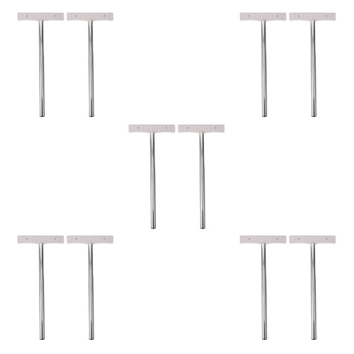 10Pièces Support Main Pour Directionnel Métal Argenté Portable 2