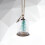 4Pièces Pendentifs Sapin Lumière Faits Main Verre Coloré Décor 9