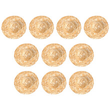 30Pcs Mini Khaki Straw Hats Doll Caps Handmade for DIY Craft Use