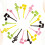 32Pièces Piques À Fruit Enfant Colorés Notes De 8