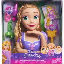 Frisierkopf - DISNEY - Rapunzel Deluxe - 12 Zubehörteile - Fake-Nagellackflasche - Frisurenführer