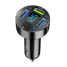 Compact4Port USB Car Charger Adapter With Overheat Prevention And Voltage Monitoring Led Display Fast Charging Capabilities For All Major
