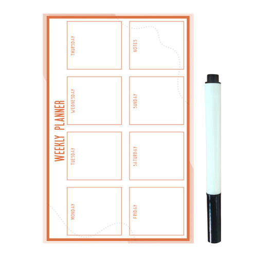 5Pièces Tableau Hebdomadaire Auto-Adhésif Réutilisable PVC