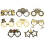 40Pcs Bright Assorted Color Paper New Year Costume Glasses Frames 1