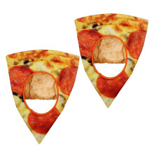 8Pcs Pizza Shaped Hat Multi Color Lightweight Carnival Party Accessory